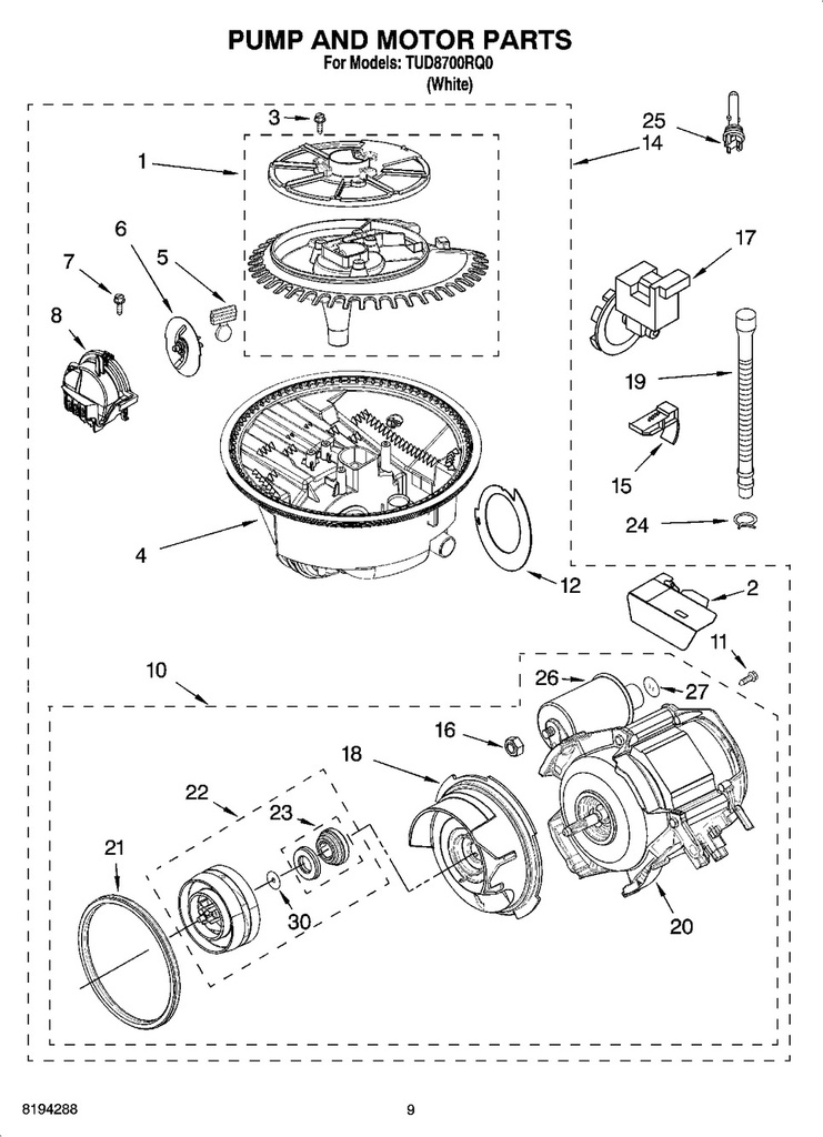 Circulation Motor & Pump Assembly