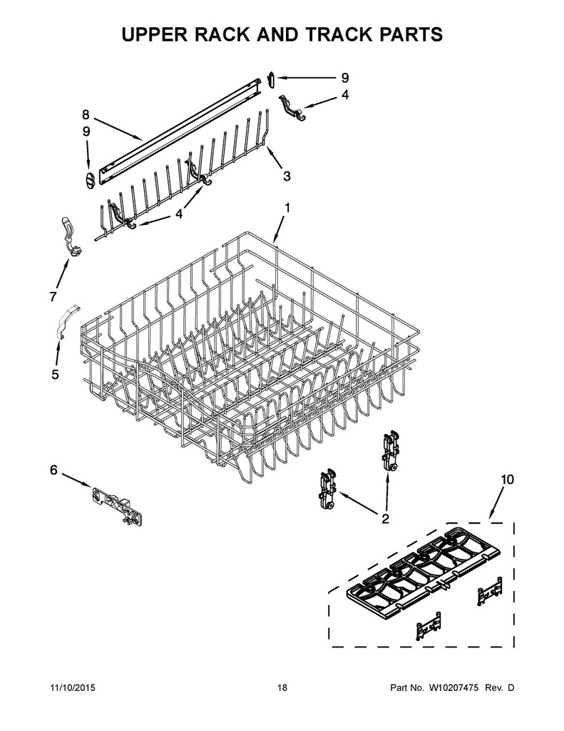 Upper Dishrack Wheel