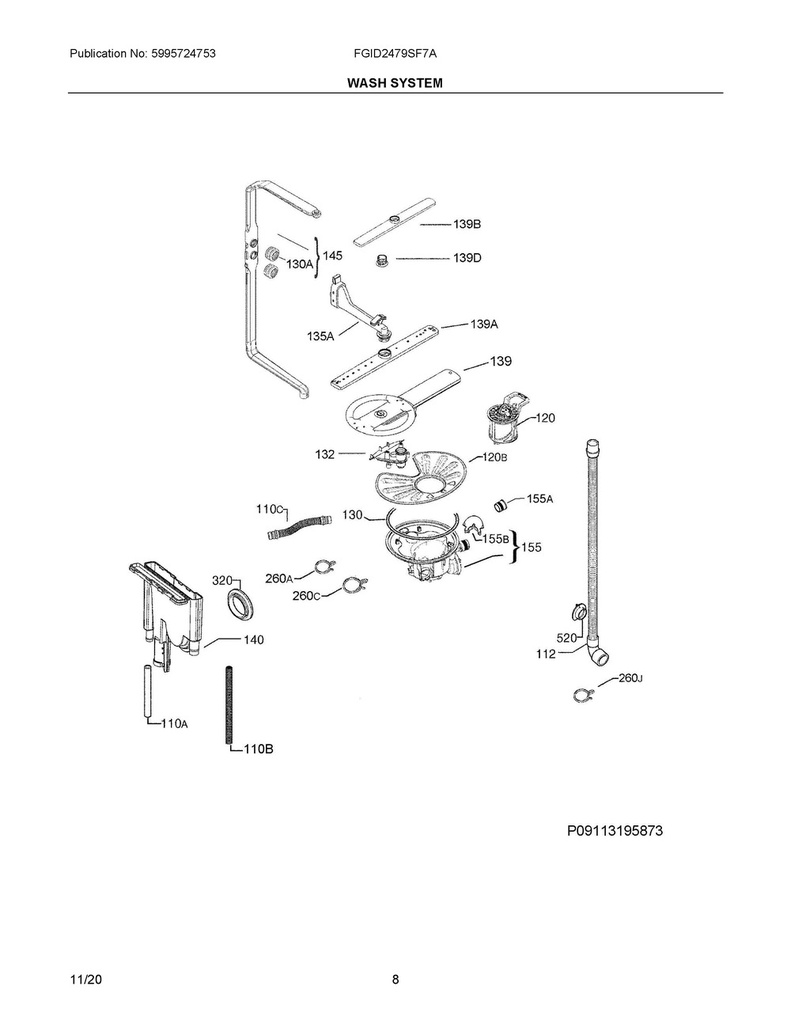 Lower Spray Arm