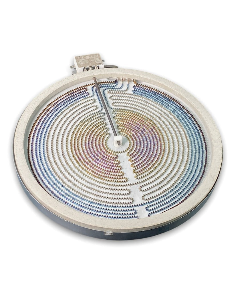 G.E Range Triple Ceramic Surface Burner  - WG02F04324 or WB30T10107 or WB30T10103 ,  REPLACES: 1167359 AH1018895 AH9862019 AP3883671 AP6034799 EA1018895 EA9862019 EAP1018895 EAP9862019 PS1018895 PS9862019 PD00023404 INVERTEC