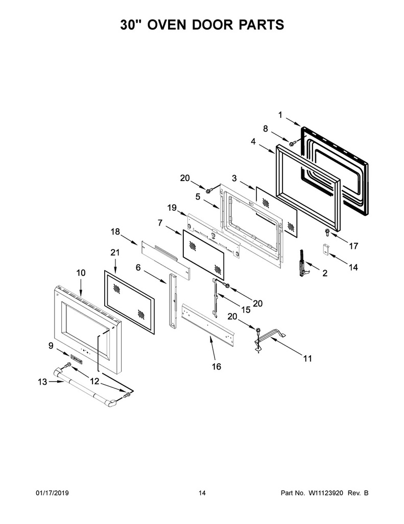 Inner Oven Door Glass