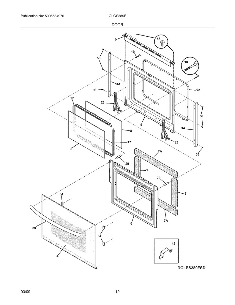 Outer Door Glass Assembly