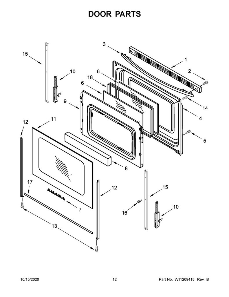 Oven Door Handle (White)