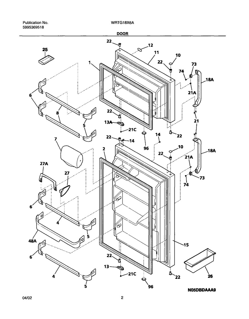 Door Rack Support (Left Side)