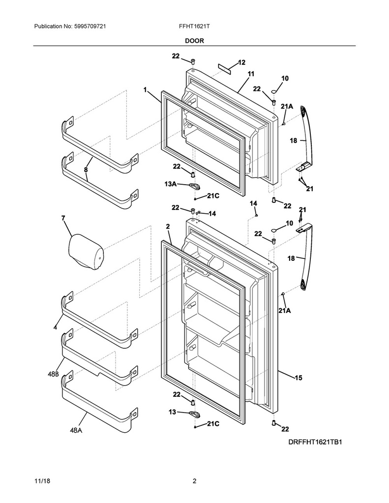 Gallon Door Bin (Top)