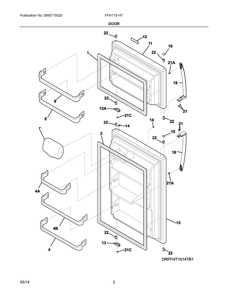 Fresh Food Door Gasket