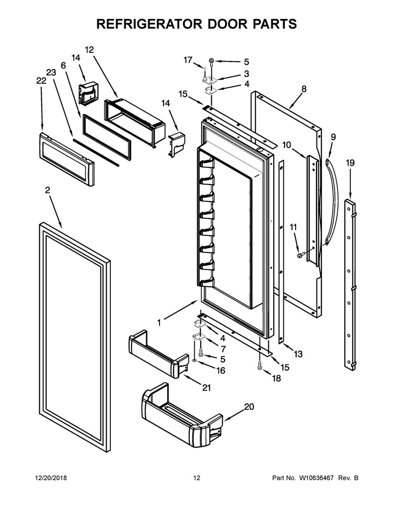 Fresh Food Door Gasket