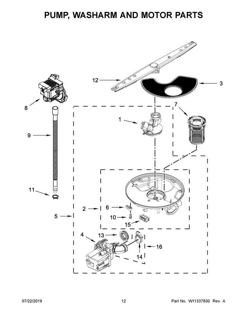 Circulation Pump & Motor Assembly