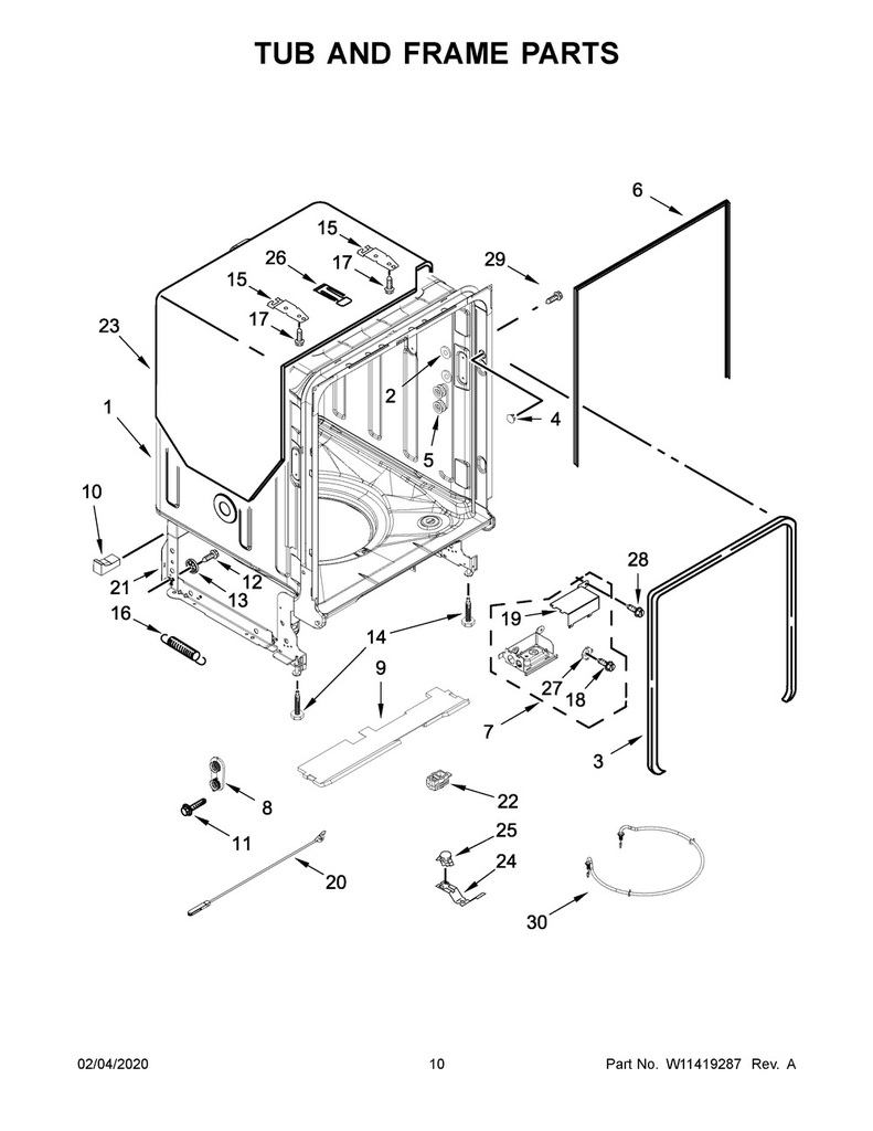 Dishrack Roller Assembly