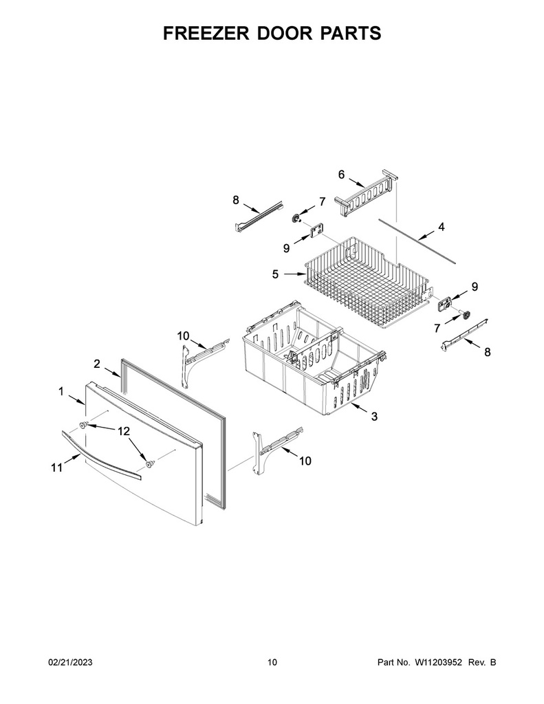 Freezer Door Gasket (Gray)