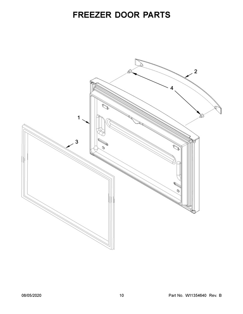 Freezer Door Gasket (White)