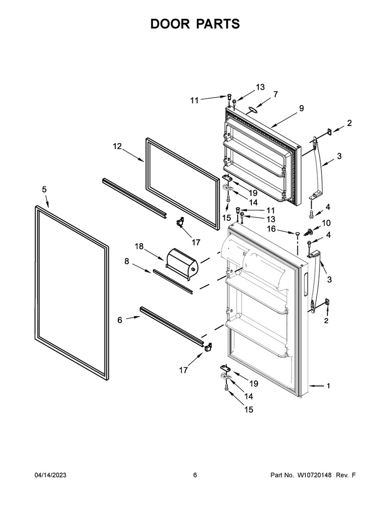 Freezer Door Gasket (Black)