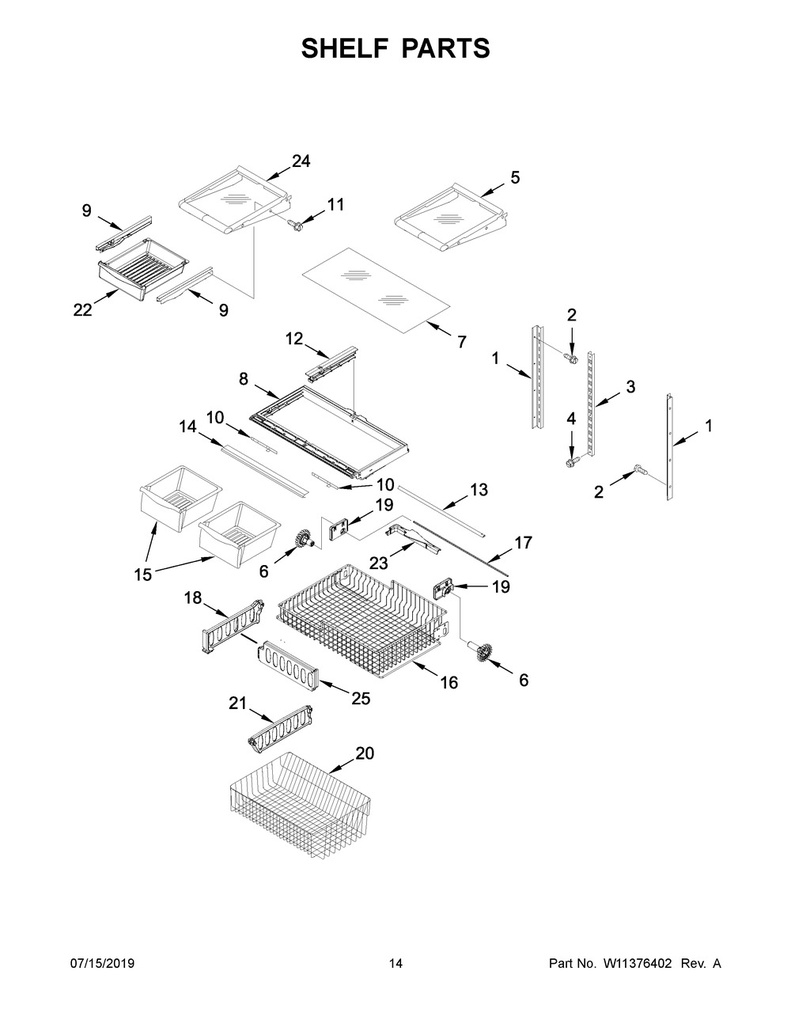 Drawer Slide Rail (Left Side)