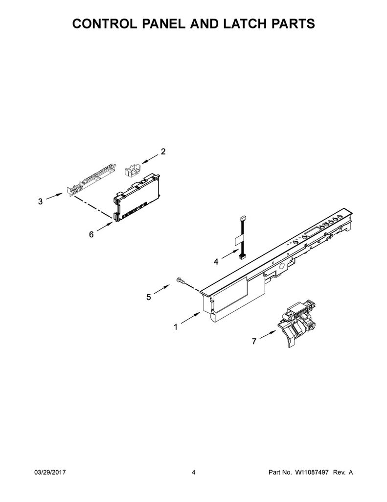 Whirlpool Dishwasher Control Board - W11305296, Replaces: W10904715