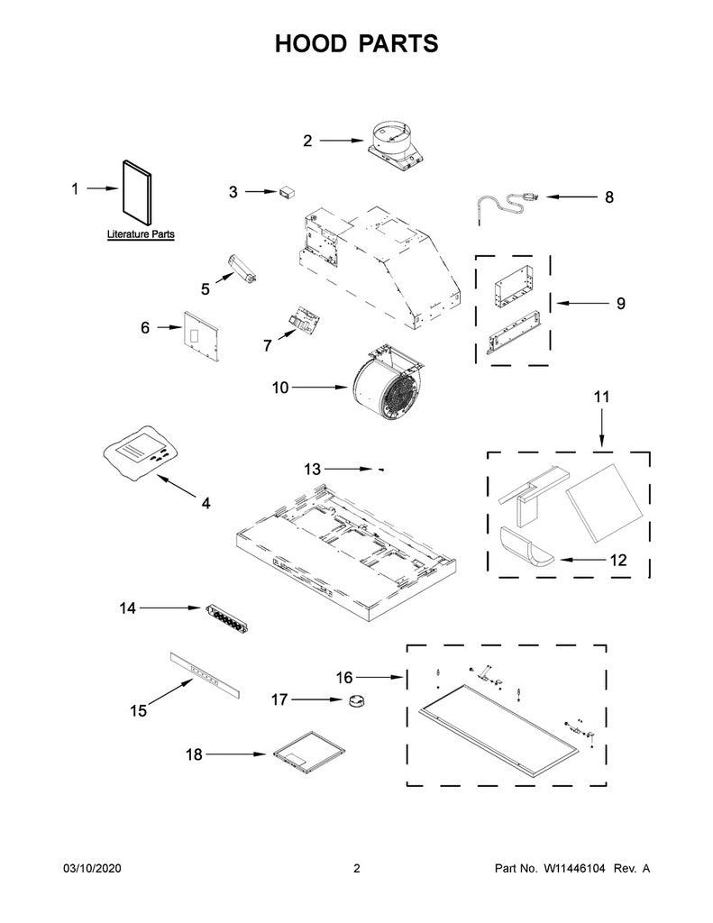 Whirlpool Range, Oven & Cooktop Light Assembly - W11109591, Replaces: W10727042