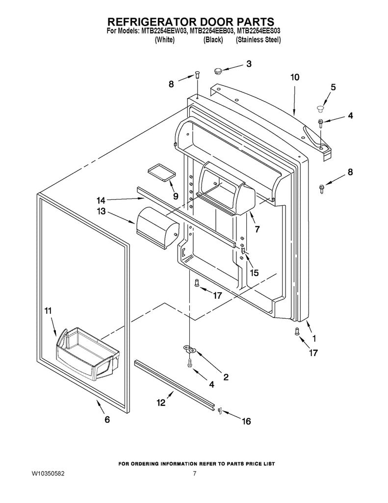 Whirlpool Refrigerator & Freezer Door Shelf Bin - WP2204813, Replaces: 2171076