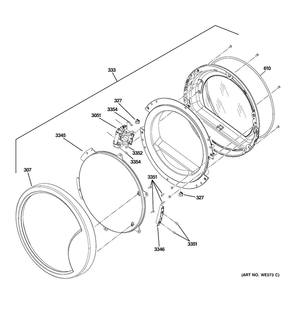 GE Dryer Door Gasket - WG04L00144