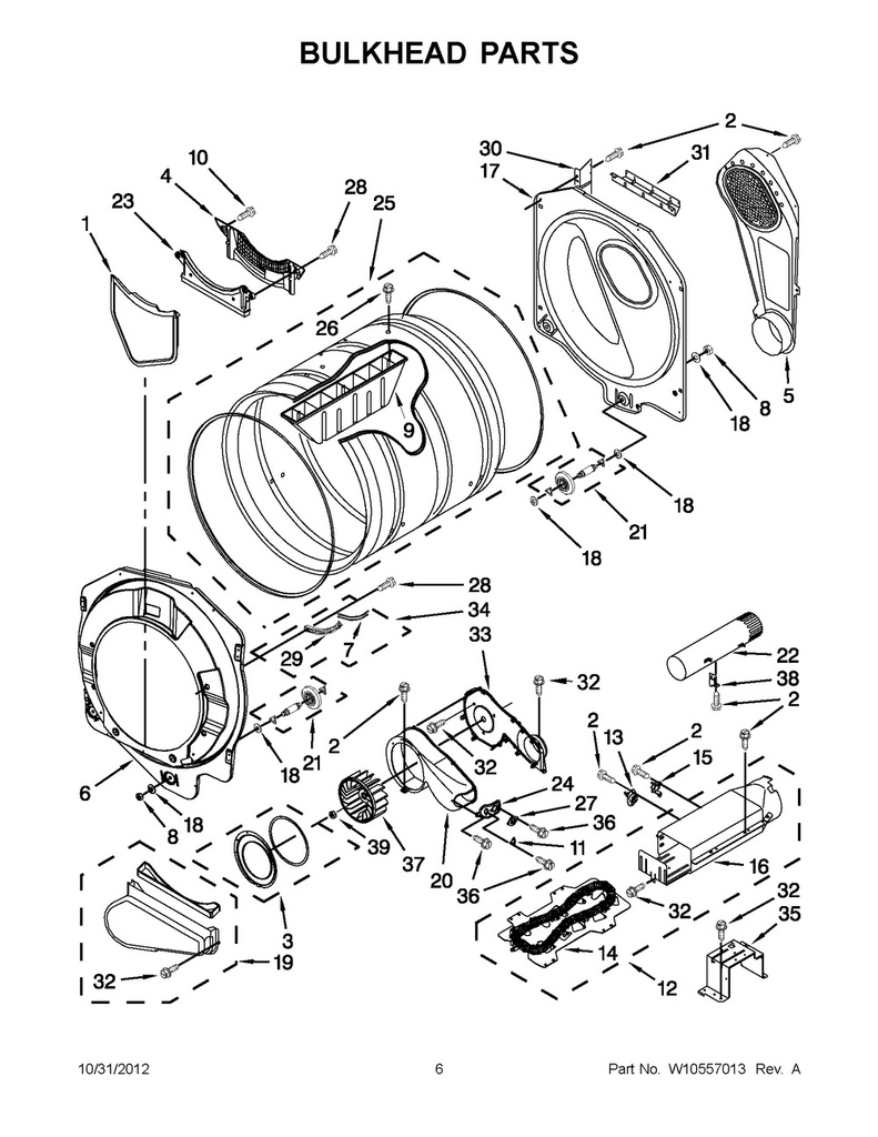 Whirlpool Dryer Drum Support Roller With Axle - WPW10177428, Replaces: 35001136