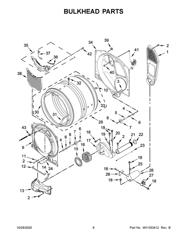 Whirlpool Dryer Drum - W10381481