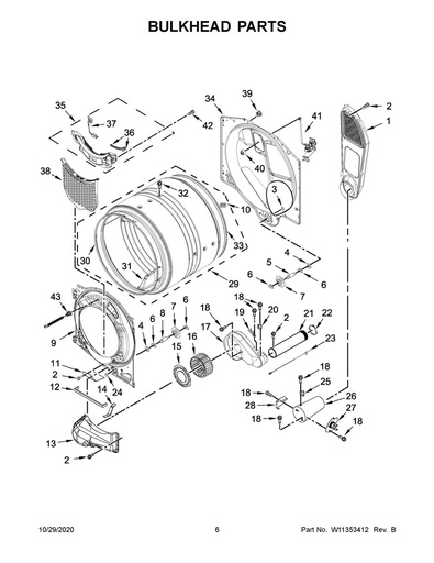 Whirlpool Dryer Drum - W10381481
