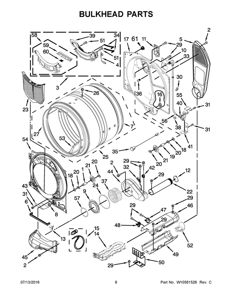 Whirlpool Dryer Drum Assembly - W10541656
