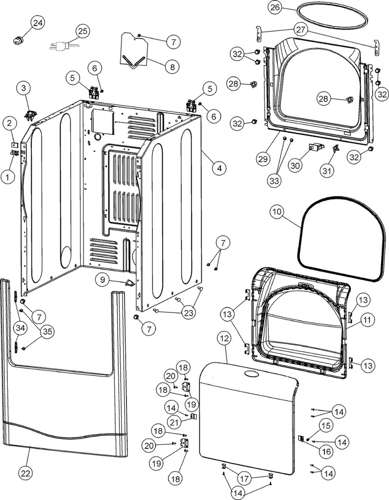 Whirlpool Dryer Door Strike Bracket - WP33001793