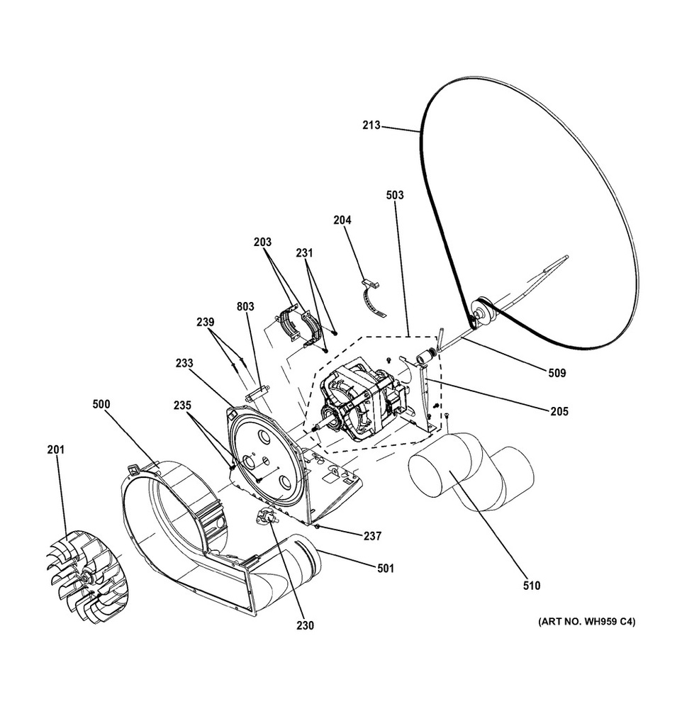 GE Dryer Idler Pulley Arm Assembly - WW03F00350