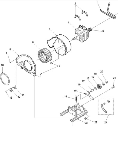 Whirlpool Dryer Idler Lever and Shaft - WP37001144, Replaces: 40113501