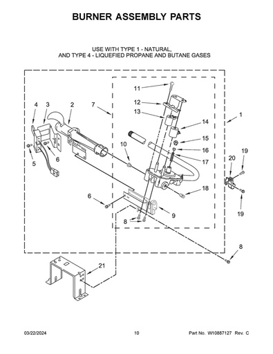 Whirlpool Range /Oven Gas Burner Orifice - WP229742, Replaces: 229742