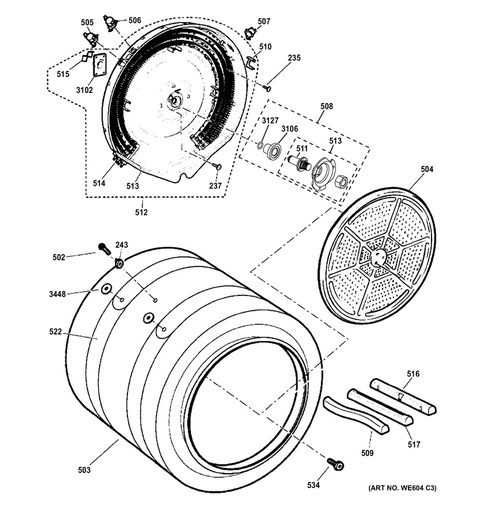 GE Dryer High Limit Thermostat - WG04F02270