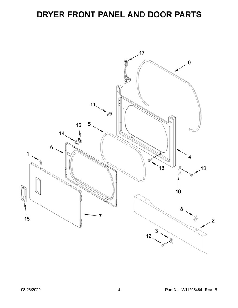 Whirlpool Dryer Spring Clip - WP98234