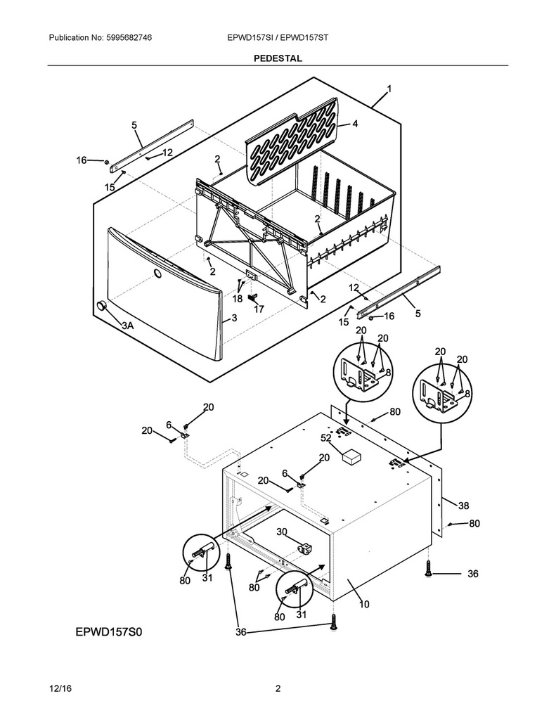 Frigidaire Washer & Dryer Leveling Leg - 5303937190