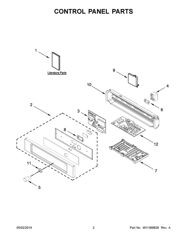 Whirlpool Microwave Control Panel (Stainless) - W11160285, Replaces: W11115247