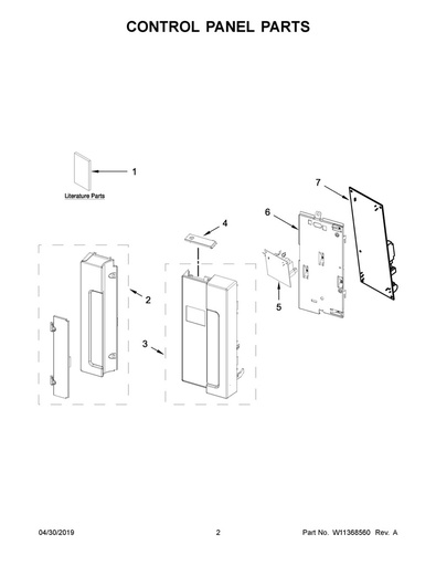 Whirlpool Microwave Control Board - W11244090, Replaces: W11127048