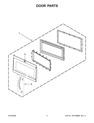 Whirlpool Microwave Door Assembly (Stainless) - W11173813, Replaces: W10468670