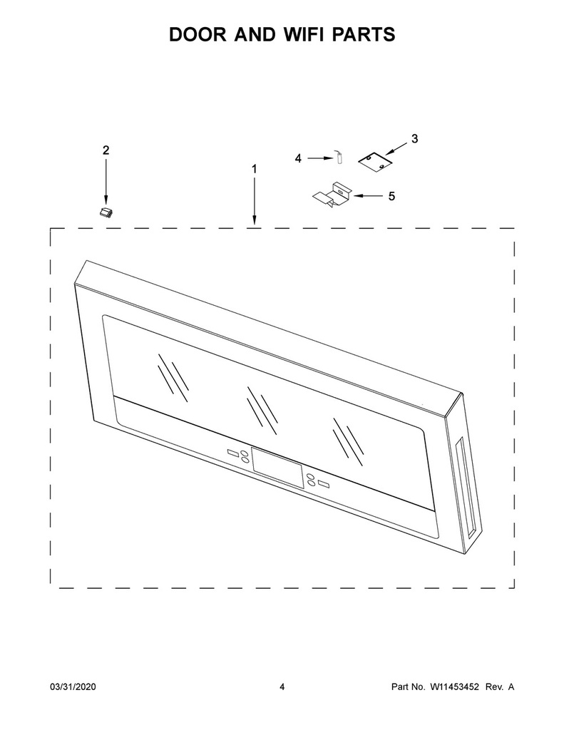 Whirlpool Microwave Door & Interface Assembly - W11186019
