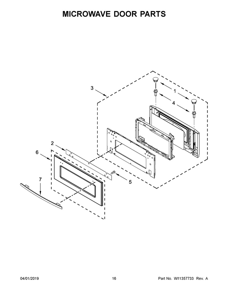 Whirlpool Microwave Door Glass Assembly, Stainless Steel - W10457801