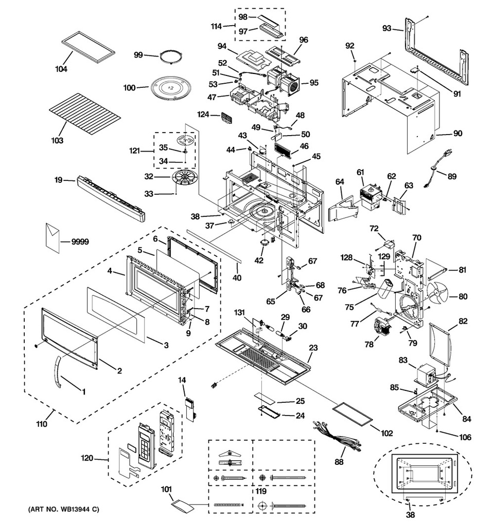 GE Microwave Thermal Cutout - WG02F01628