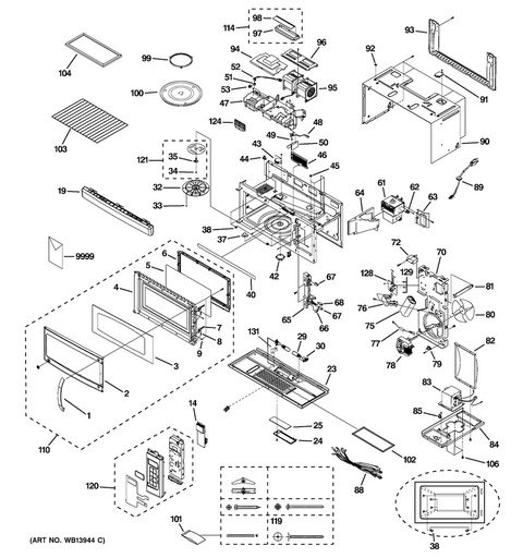 GE Microwave Thermal Cutout - WG02F01628