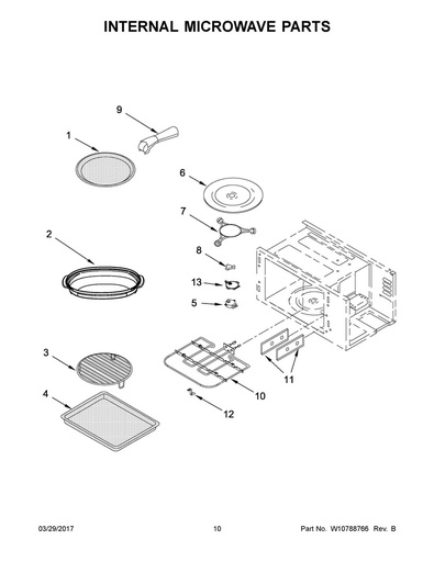Whirlpool Microwave Turntable Coupler - WPW10776938, Replaces: 8205677