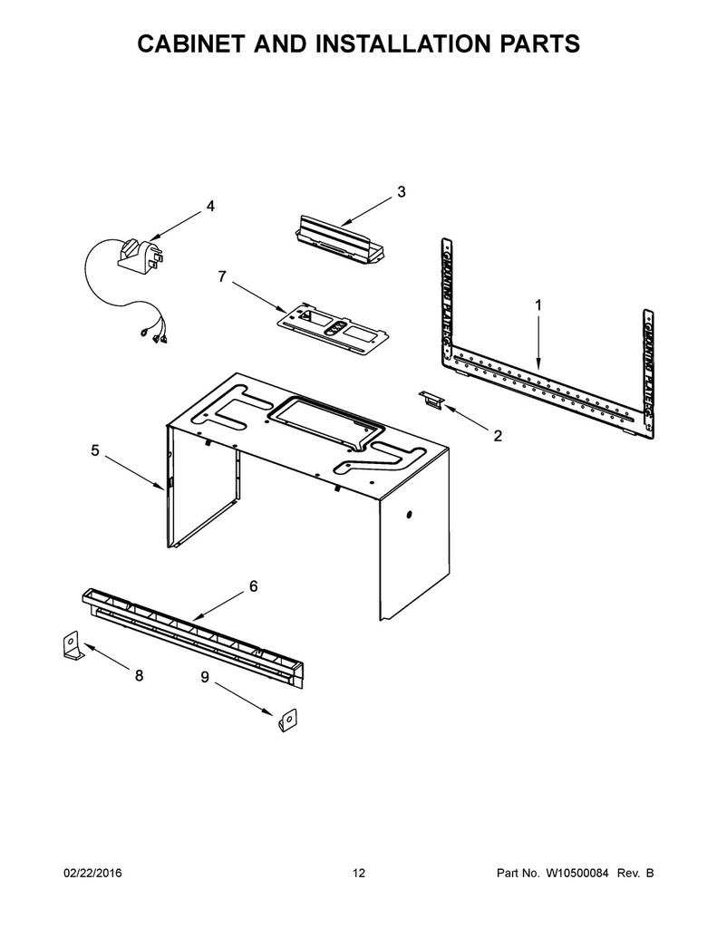 Whirlpool Microwave Mounting Bracket - WPW10269225, Replaces: 8206315
