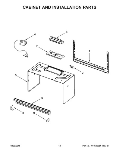 Whirlpool Microwave Mounting Bracket - WPW10269225, Replaces: 8206315