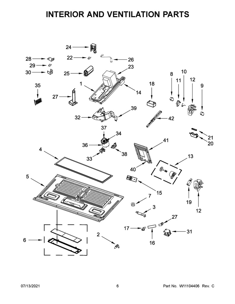Whirlpool Microwave Interlock Support (Bottom) - WPW10156813, Replaces: 8206353
