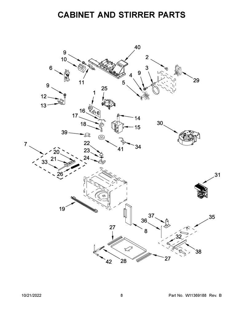 Whirlpool Microwave Door Switch - W10211972, Replaces: 4375346