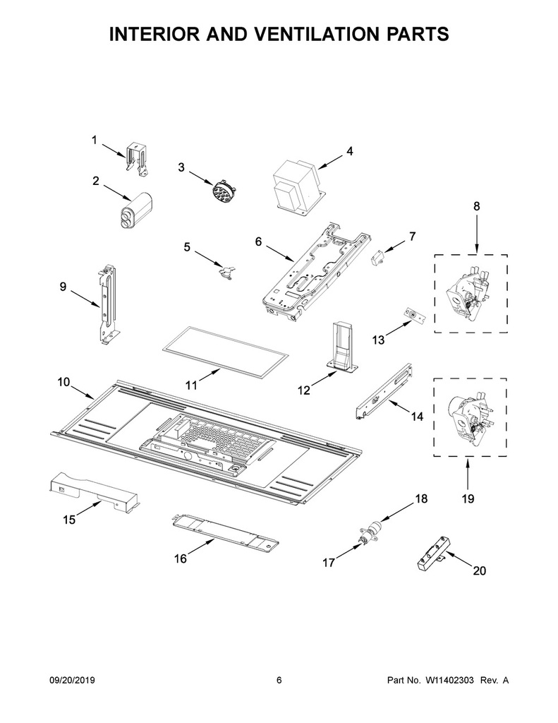 Whirlpool Microwave Bottom Interlock Assembly - W11182141, Replaces: W11169312