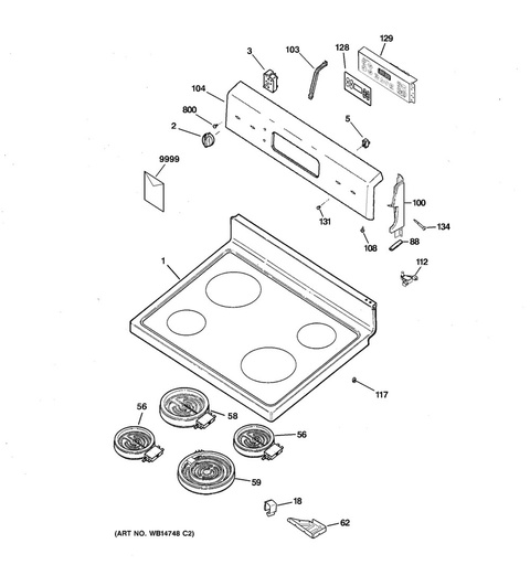GE Range /Oven Range Burner Control Knob, White - WS01L05749