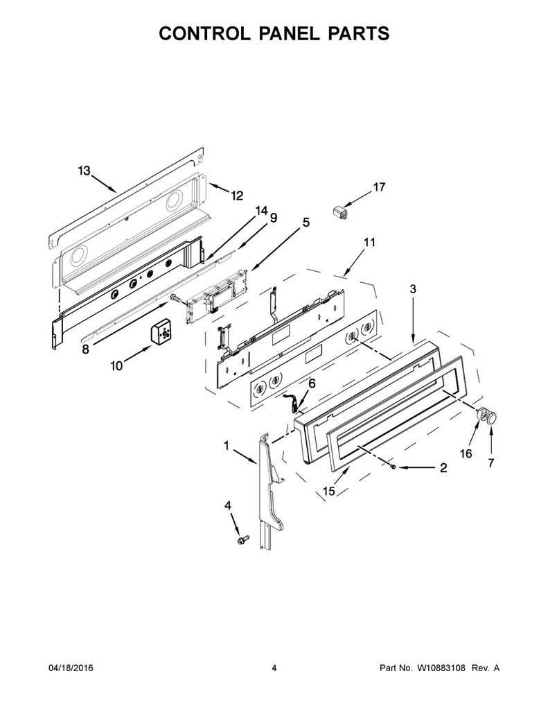 Whirlpool Range /Oven Knob - W11230929, Replaces: W10712809