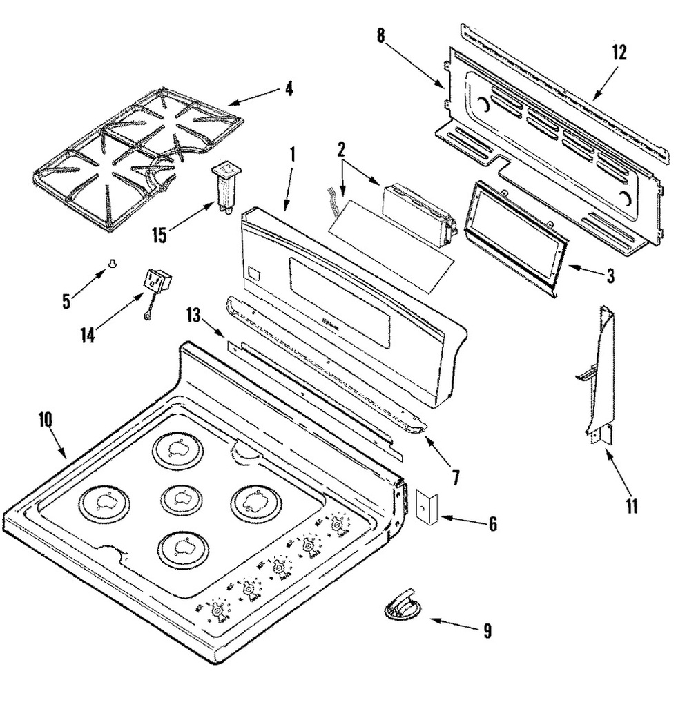Whirlpool Range /Oven Top Burner Control Knob - WP74010205, Replaces: 74010205