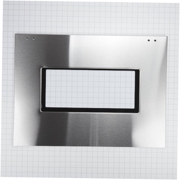 Whirlpool Microwave Outer Door Glass (Stainless) - W10401225, Replaces: 4452257