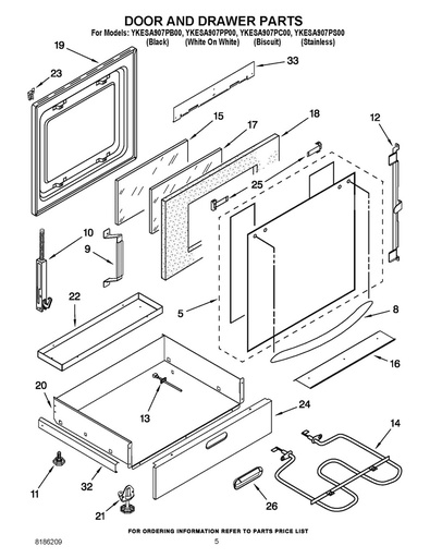Whirlpool Range /Oven Middle Inner Glass - WP4449263, Replaces: 4449263